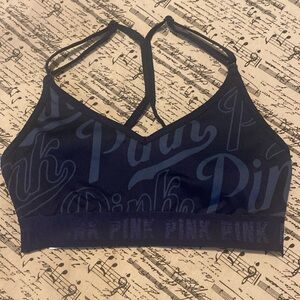 Pink Victoria’s Secret Ultimate Blue Racerback Bra